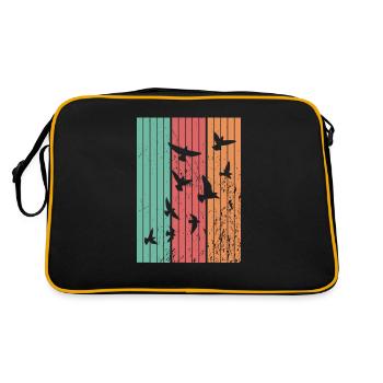 Oiseaux Oiseaux migrateurs - Sac Retro - noir/or - Dos