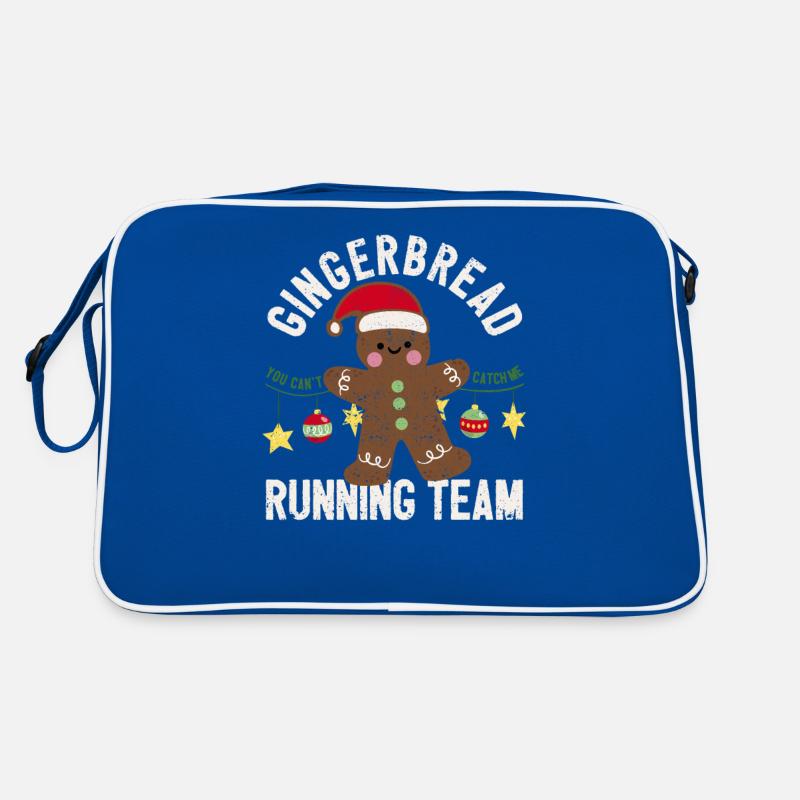 Fun Christmas Gingerbread Running Team You Can't Retro Bag