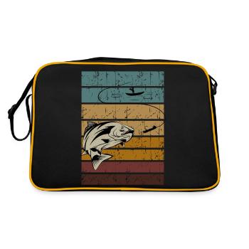 Angler Fish Retro - Retro Bag - black/gold - Back