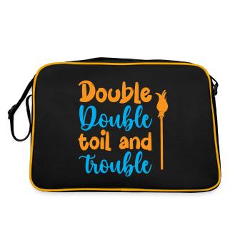 Double double toil and trouble - halloween - Retro Bag - black/gold - Back