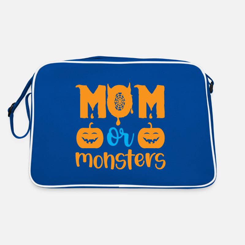 Mama oder Monster - Halloween-Humor Retro Tasche