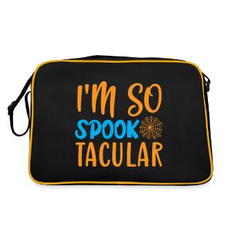 I am so spook tacular - Halloween Humor - Retro Tasche - Schwarz/Gold - Hinten