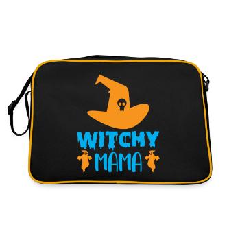 Witchy mama - halloween mom humor - Retro Bag - black/gold - Back