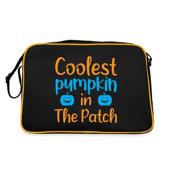Coolest pumpkin in the patch - halloween humor - Retro Bag - black/gold - Back