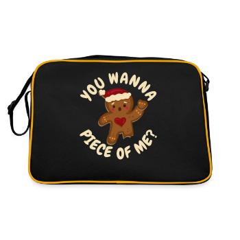 Drôle de pain d’épice homme blague de Noël Vous voulez - Sac Retro - noir/or - Dos
