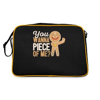 Vous voulez un morceau de moi? Drôle de pain d’épices - Sac Retro - noir/or - Dos