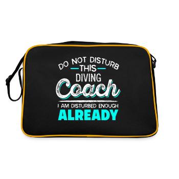 Ne dérangez pas cet entraîneur de plongée Drôle de plongeur - Sac Retro - noir/or - Dos