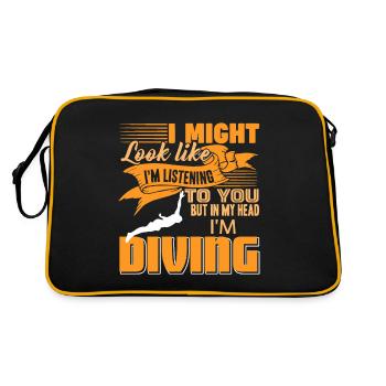 J’ai peut-être l’air d’écouter de la plongée amusante - Sac Retro - noir/or - Dos