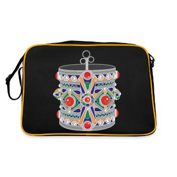 BIJOU KABYLE bracelet pour femme - ALGERIE - Sac Retro - noir/or - Dos