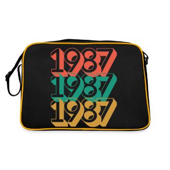 Anniversaire année 1987 / Vintage 1987 - Sac Retro - noir/or - Dos