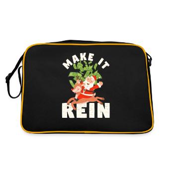 Make It Pure Drôle Père Noël Rennes Noël Noël - Sac Retro - noir/or - Dos