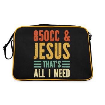 Snowmobile driver saying - Retro Bag - black/gold - Back