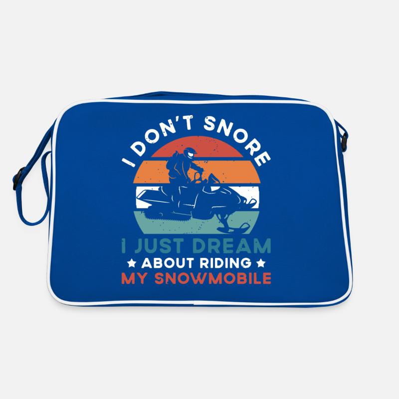 Snowmobile driver saying Retro Bag
