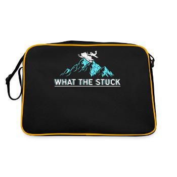 Snowmobile driver saying - Retro Bag - black/gold - Back