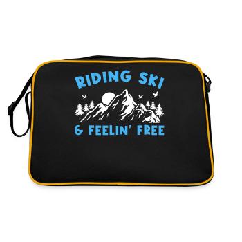 Snowmobile driver saying - Retro Bag - black/gold - Back