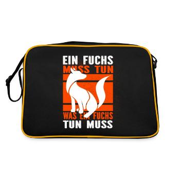 A fox has to do what a fox has to do.... - Retro Bag - black/gold - Back