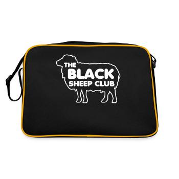 The Black Sheep Club Lustige Sarkastische Familie - Retro Tasche - Schwarz/Gold - Hinten