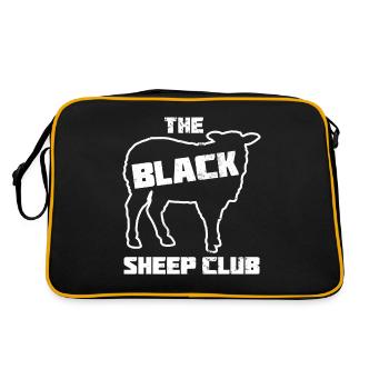 The Black Sheep Club Lustige Sarkastische Familie - Retro Tasche - Schwarz/Gold - Hinten