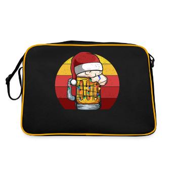 Tasse de bière de Noël Noël Cap Noël - Sac Retro - noir/or - Dos