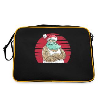 Père Noël tatoué Drôle d’art de tatouage - Sac Retro - noir/or - Dos