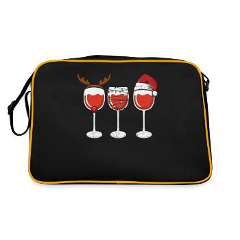 Vin Noël Père Noël Chapeau De Noël Lumières - Sac Retro - noir/or - Dos