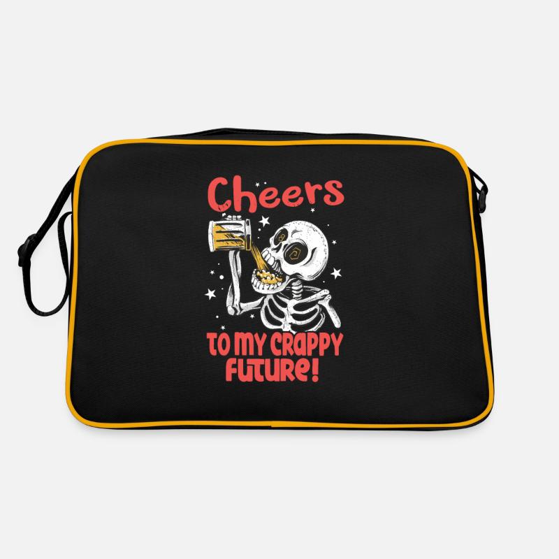 Vive ma future bière crappy Halloween Skull Sac Retro