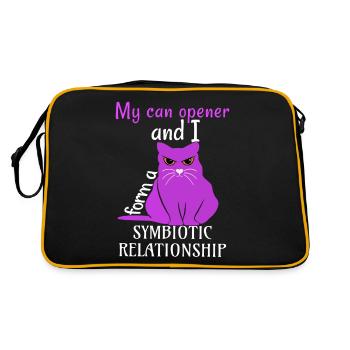 Ouvre-fusil relation symbiotique gros chat - Sac Retro - noir/or - Dos