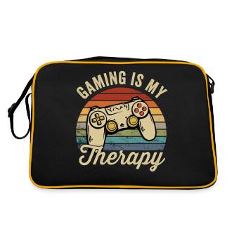 Gaming is my therapy - Retro Bag - black/gold - Back
