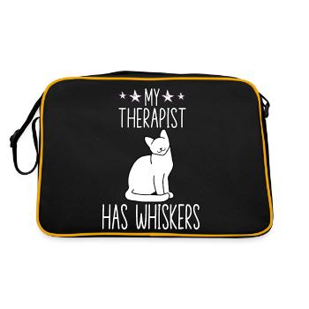 Amoureux des chats Fans de chats Drôle de chat Disant - Sac Retro - noir/or - Dos