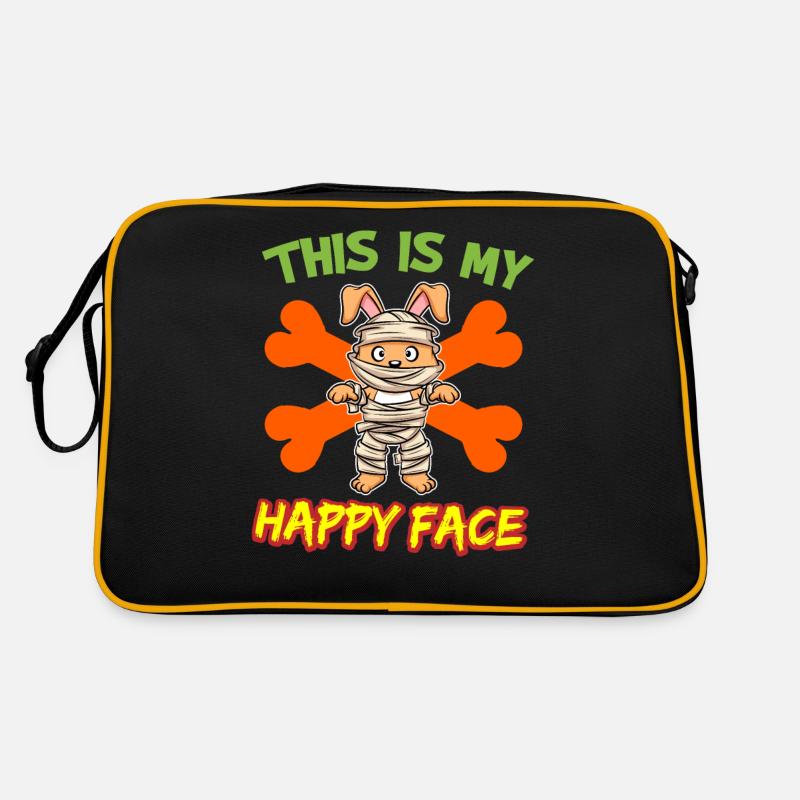 C’est mon visage heureux drôle de monstre d’Halloween Sac Retro