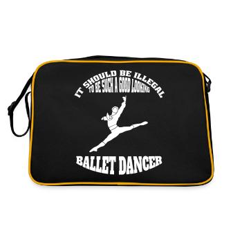 Ballet Dancer Ballerina Dance Class Gift Dance - Retro Bag - black/gold - Back