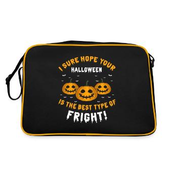 Hope Your Halloween Is The Best Type Of Fright! - Retro Bag - black/gold - Back