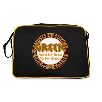 Antike Griechische Mythologie und Griechisches - Retro Tasche - Schwarz/Gold - Hinten