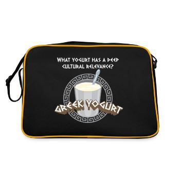 Antike Griechische Mythologie und Griechisches - Retro Tasche - Schwarz/Gold - Hinten
