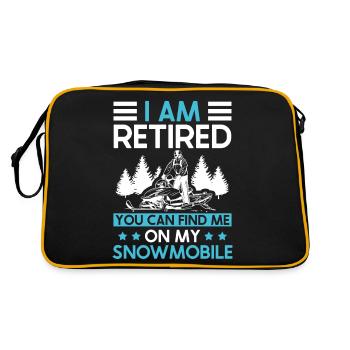 I Am Retired You Find Me On My - Retro Bag - black/gold - Back