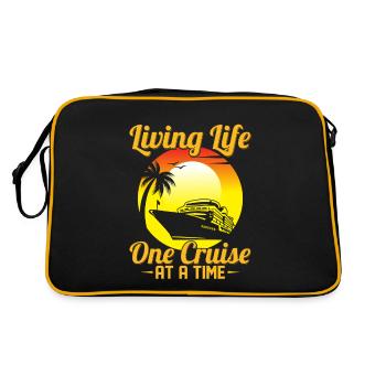 Vivre la vie Une croisière à la fois Des vacances de crusing - Sac Retro - noir/or - Dos
