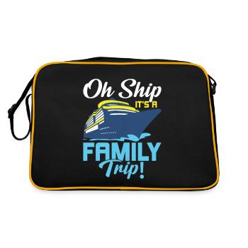 Oh Ship C’est un voyage en famille! Crusing Vacances Cruis - Sac Retro - noir/or - Dos