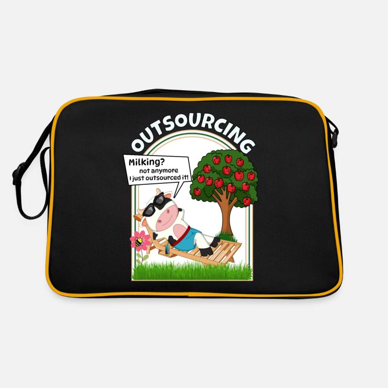 Externalisation de la traite des vaches végétariennes végétaliennes Sac Retro