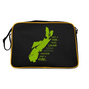 GOWILD - Just a girl who loves Nova Scotia - Retro Bag - black/gold - Back