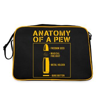 Anatomy Of A Pew Bullet 2nd Amendment - Retro Tasche - Schwarz/Gold - Hinten