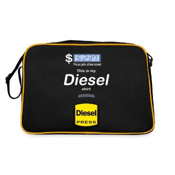 Gas Price Humor - Ceci est ma chemise Diesel - Sac Retro - noir/or - Dos