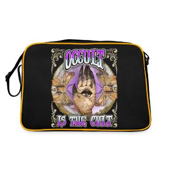 Occulte, Eye All-Seeing Eye Magic Vintage Style - Sac Retro - noir/or - Dos