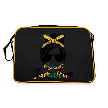 Fière femme jamaïcaine - Sac Retro - noir/or - Dos