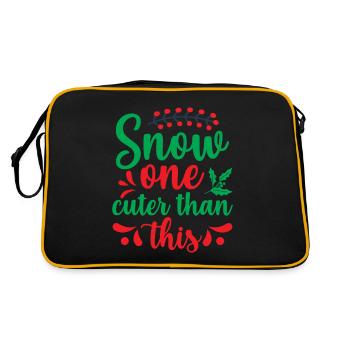 Snow one cuter than this - Christmas humor - Retro Bag - black/gold - Back