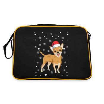 Père Noël Cap Chihuahua Chiwawa Chien - Sac Retro - noir/or - Dos