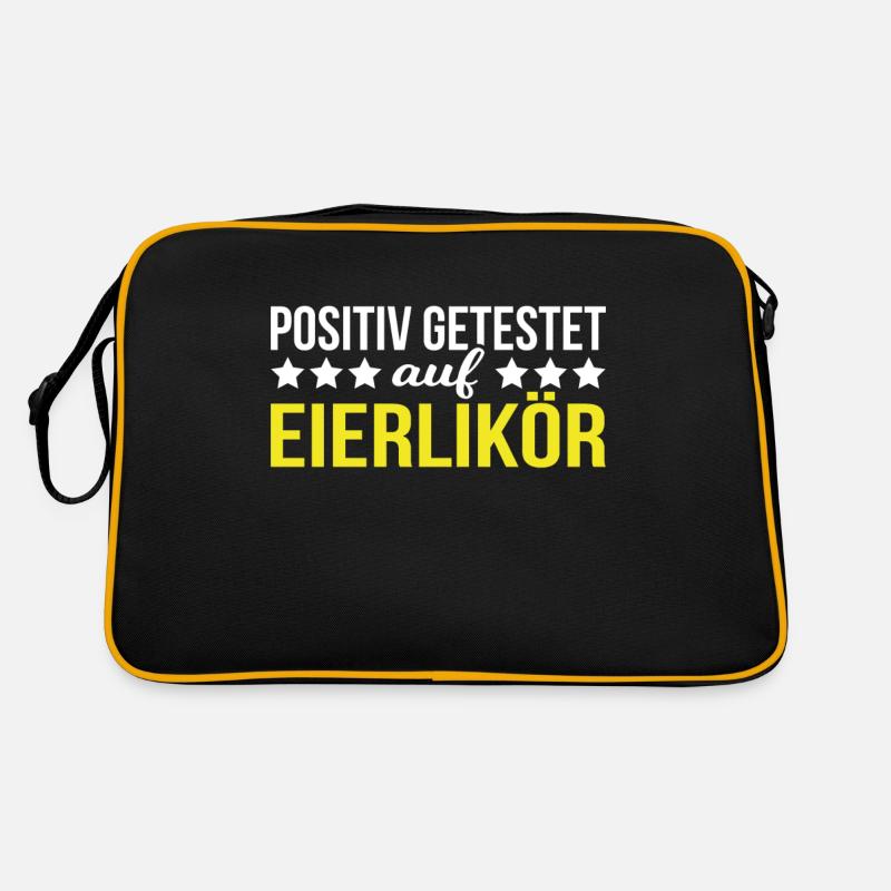 Positiv getestet auf Eierlikör Lustiges Spruch Retro Tasche