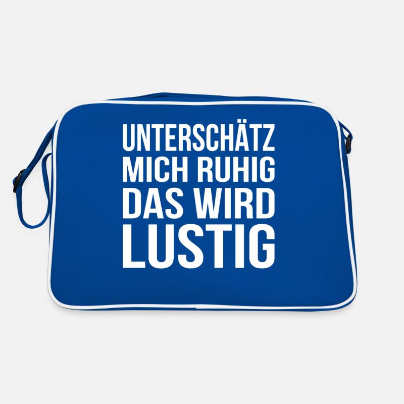 Unterschätz mich ruhig das wird lustig | Statement Retro Tasche
