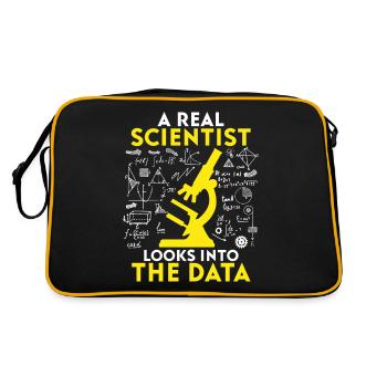 A Real Scientist Looks Into the Data - Retro Bag - black/gold - Back