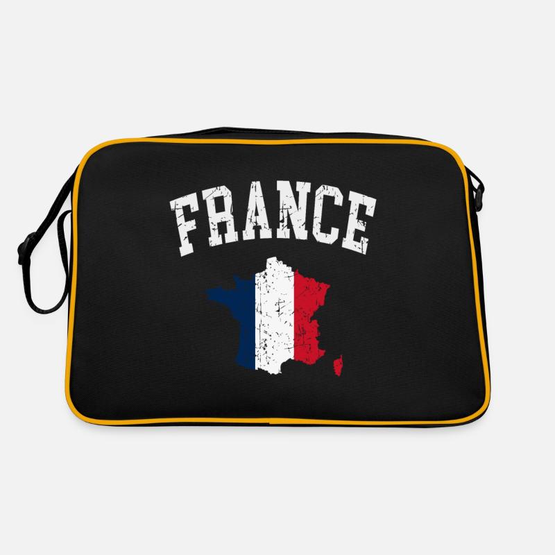 france flag map Retro Bag