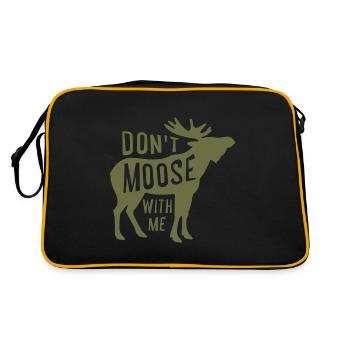Dont Moose With Me - Retro Tasche - Schwarz/Gold - Hinten